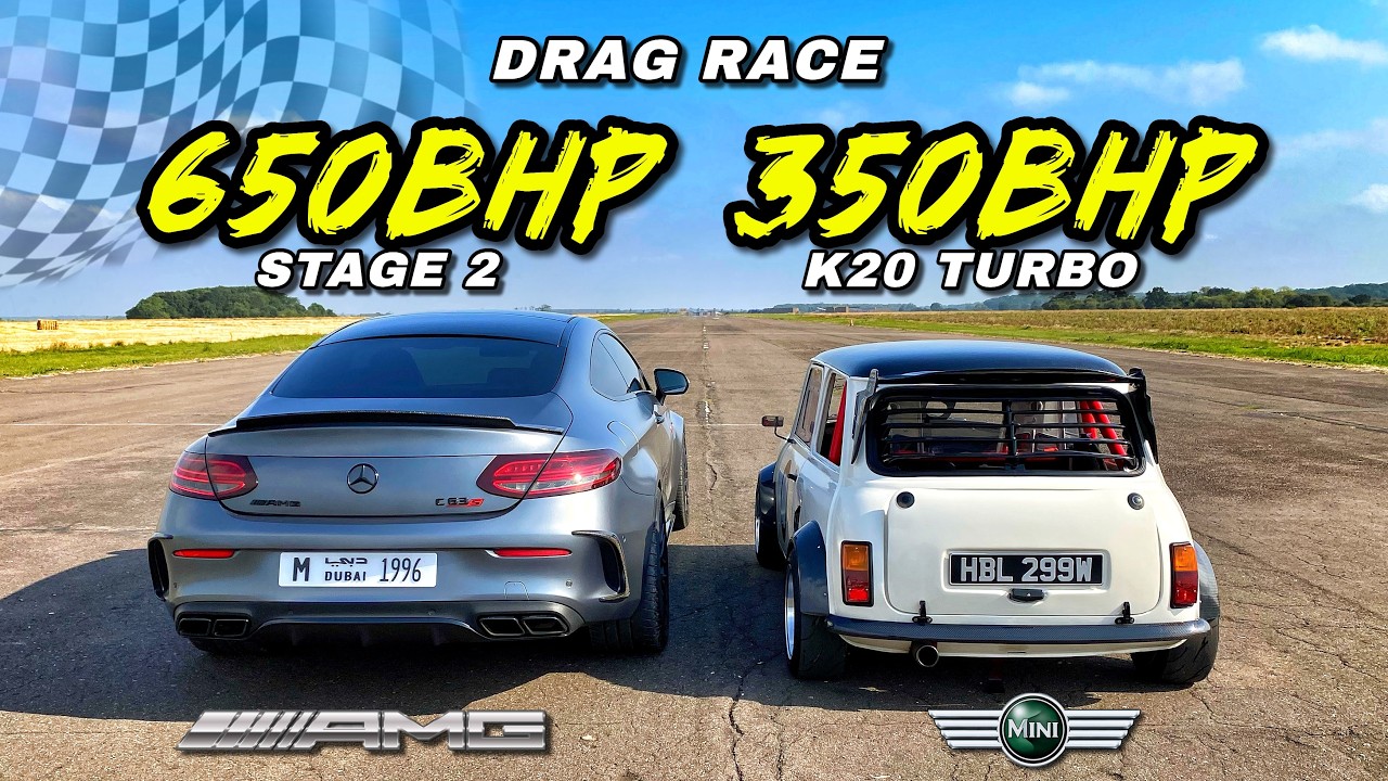 DAVID vs GOLIATH PT4.. 350BHP MINI vs 650BHP STAGE 2 C63S